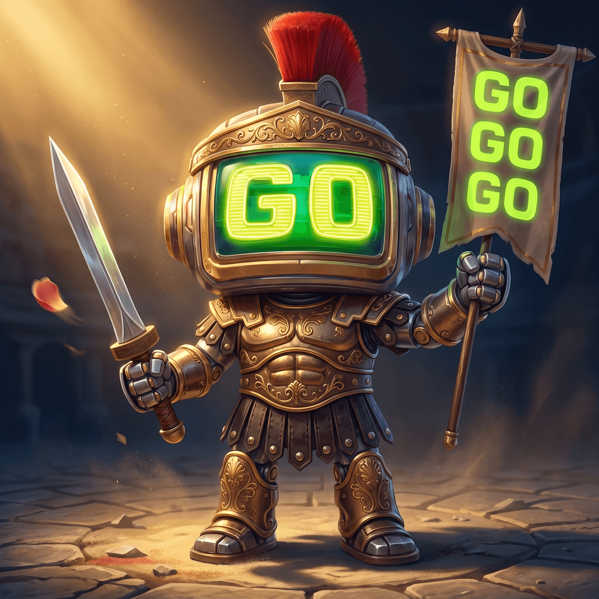 Mascot illustration: Always say GO GO GO