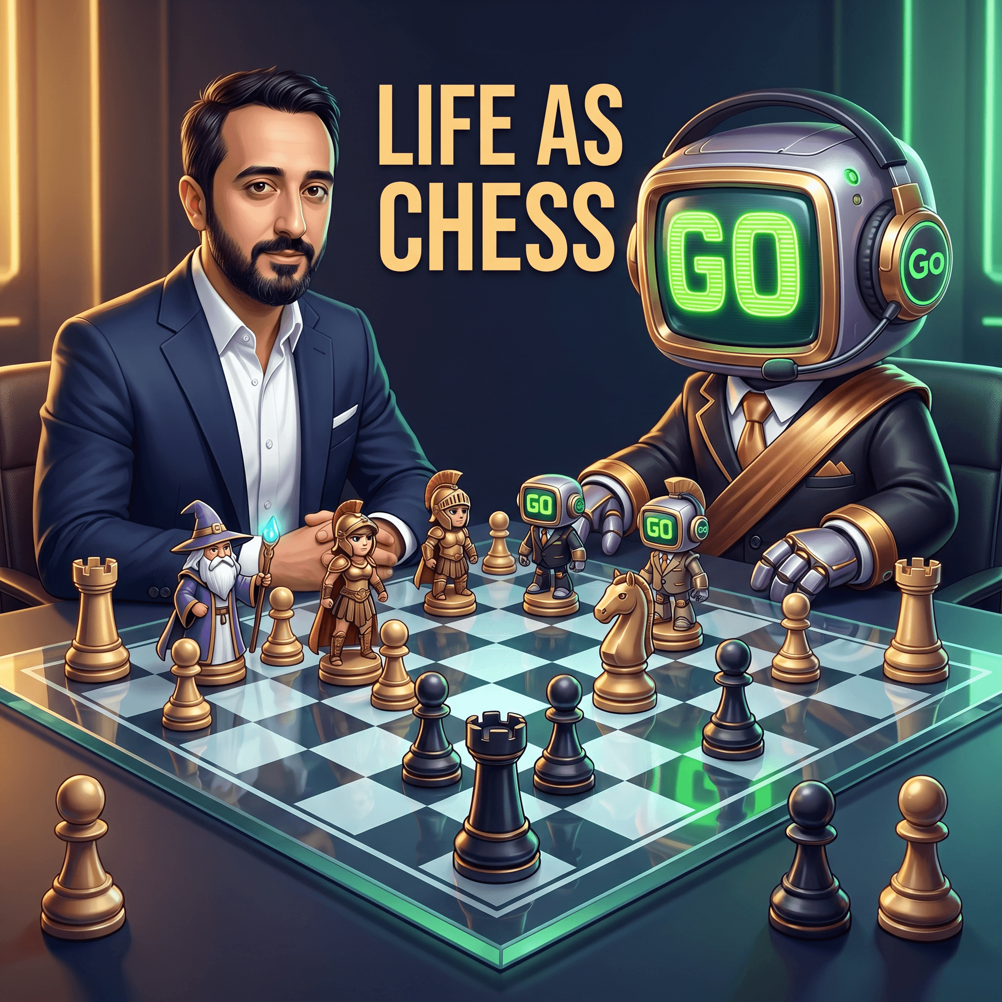 Mascot illustration: Life as chess