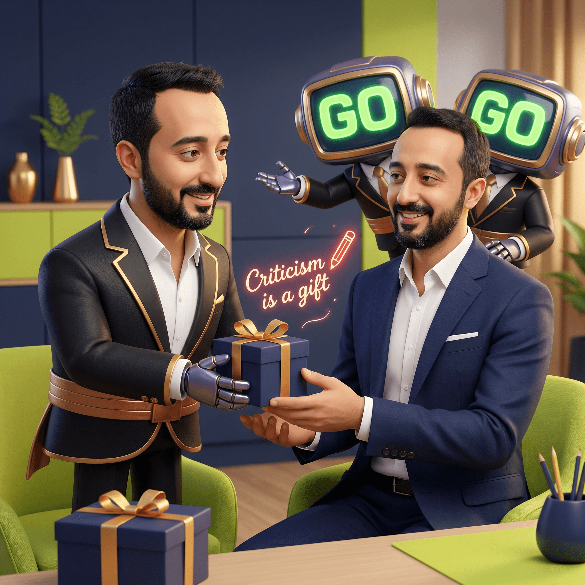 Mascot illustration: Criticism is a gift